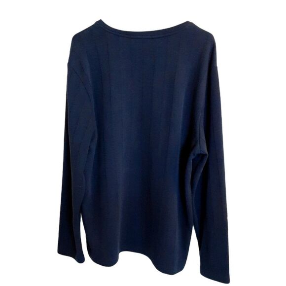 WAREHOUSE ONE Sweater Layered Look V-Neck Tee Ribbed Size XL - Picture 2 of 13